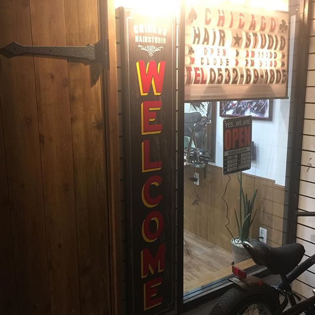 welcome !!chicago hair studio !!#hairstyle#haircolor#chicago_hair_studio#haircut#hairset#豊橋#豊橋美容院#美容師#散髪#床屋#barber#シカゴスタイル#welcome#sign#アメリカン#アメリカンスタイル